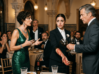 Le derramaron vino sobre las manos y siguieron hablando de generosidad, como si humillar a la mujer que los servía fuera una parte aceptable del menú de la noche.