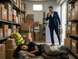 Cada noche, cuando apagaban las luces de la empacadora, ella dejaba de ser empleada y volvía a convertirse en una sombra que se escondía entre cajas para no morirse en la calle, sin saber que el hombre que pagaba su salario estaba a punto de descubrir no solo su miseria, sino el secreto más cruel enterrado detrás de ella.