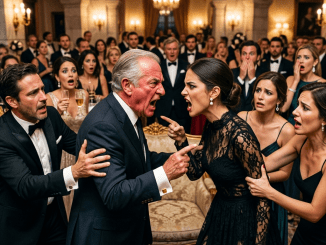 La humillación no fue el empujón, sino la mano de su esposo apartándola en público como si fuera una vergüenza menor, sin imaginar que estaba tocando a la única mujer capaz de dejarlo sin apellido, sin poder y sin lugar en la mesa.