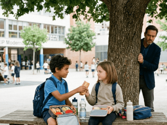 Seguí a mi hijo porque juraba que me mentía sobre el dinero… pero lo vi partir su comida con una niña hambrienta y entendí que el secreto que escondía era más grande de lo que yo podía soportar.