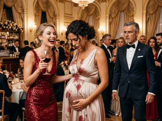 La traición no le cayó primero en el vestido, sino en los ojos de su esposo cuando la vio empapada de vino y eligió no moverse.