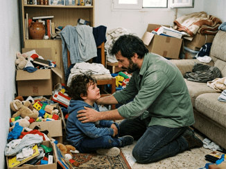 Papá… ven rápido… el novio de mamá me pegó y mamá está llorando.