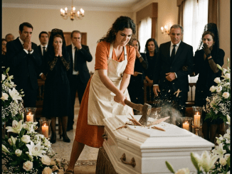 La traición no estaba vestida de luto: estaba clavada en el ataúd de una mujer a la que aún le quedaba aire para pedir ayuda.