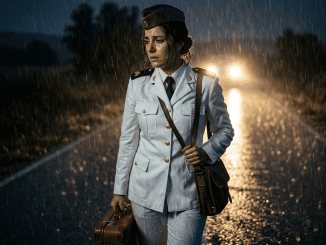 La lluvia le caía a Samuel por dentro y por fuera cuando vio a la mujer tambalearse junto al muelle, empapada, sola y demasiado orgullosa para pedir ayuda.