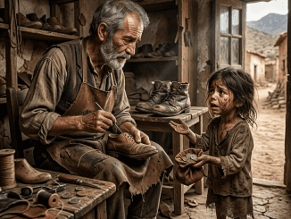 La humillación no estaba en los agujeros de sus zapatos, sino en la forma en que la ciudad entera había aprendido a mirar a aquella niña como si la pobreza también fuera una culpa que se lleva puesta en los pies.