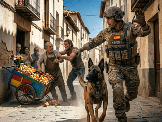 La humillación no estaba en los golpes, sino en la forma en que el vendedor intentaba recoger sus naranjas del suelo mientras el hombre que lo había tirado seguía pateándole la mercancía como si también quisiera arrancarle la poca dignidad que le quedaba.