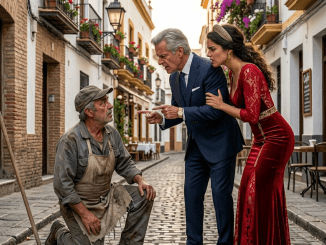 La traición no le escupió en la cara cuando firmaron el divorcio, sino cuando su exesposa se rio de sus zapatos gastados frente al restaurante y creyó que la ruina de un hombre también podía medirse por el brillo de su reloj.