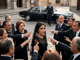 La humillación más fría de Isabella no ocurrió frente al ataúd de su padre, sino cuando su esposo le apretó el brazo en pleno duelo y le susurró que, sin dinero, ella no era nadie.