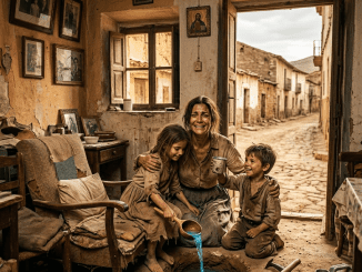La miseria no la dejó viuda: la dejó cavando bajo el sol con dos niñas mirándola, mientras el pueblo esperaba ver en qué momento se quebraba.