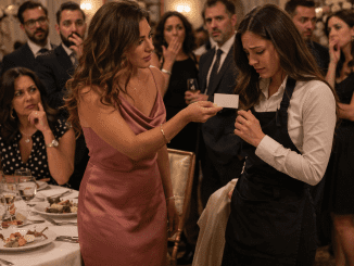 Mi prima me puso un gafete de mesera para que nadie supiera que yo era “la pobre” de la familia… sin imaginar que el salón donde presumía lujo estaba registrado a mi nombre