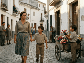 “Mamá… ese niño vende flores con mi misma cara”