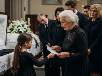 En el velorio de mi esposo, mi nieta me escondió una nota en la manga… y a la mañana siguiente descubrí que mi propio hijo ya había empezado a repartirse mi vida como si yo también estuviera enterrada