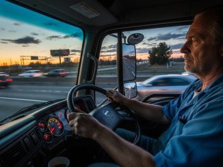 A los 60, pensé que solo llevaba mercancía por la autopista… hasta que una parada en la madrugada me convirtió en el hombre que un pueblo entero estaba esperando