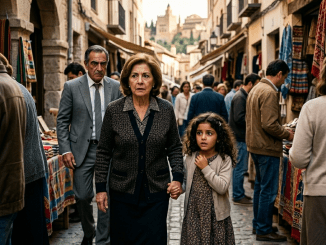Mi hija de 7 años me suplicó llorando: “Papá, por favor no te vayas… la abuela me lleva a un lugar secreto cuando tú no estás”. La seguí en silencio… y lo que vi detrás de una puerta azul me heló la sangre