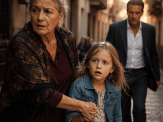 Mi hija me susurró: “Papá, por favor no te vayas… La abuela me lleva a un lugar secreto cuando tú no estás”. Cancelé mi vuelo y las seguí… lo que vi frente a esa puerta azul me heló la sangre