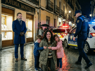 —¡No se la lleven, ella no robó nada!— gritó Bruno con la garganta rota mientras dos policías esposaban a Lupita frente a la escalera principal.